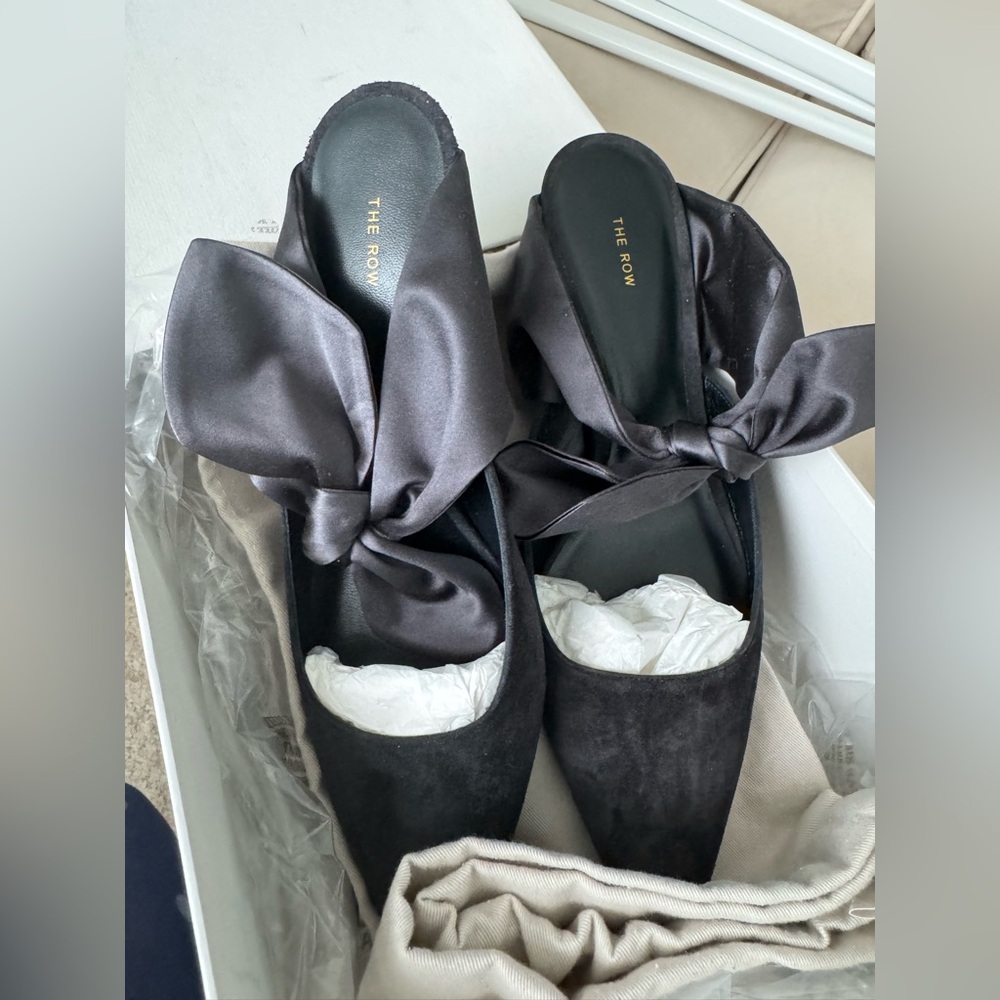THE ROW Coco Suede Mule - Picture 9 of 17